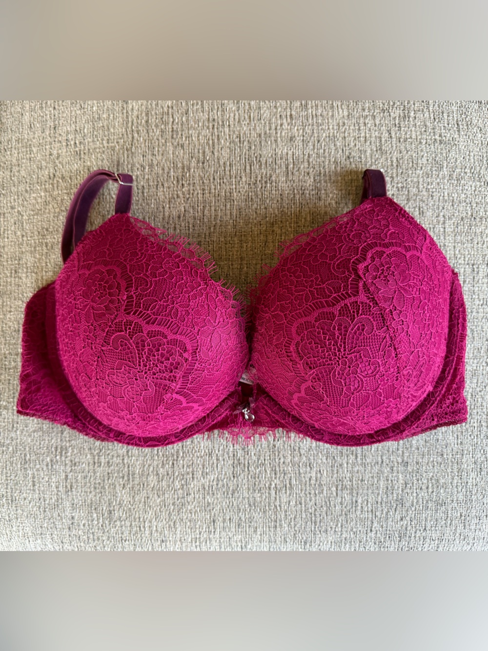 Victoria's Secret Dream Dream Angles Lace Push-Up Bra - Deep Fuchsia